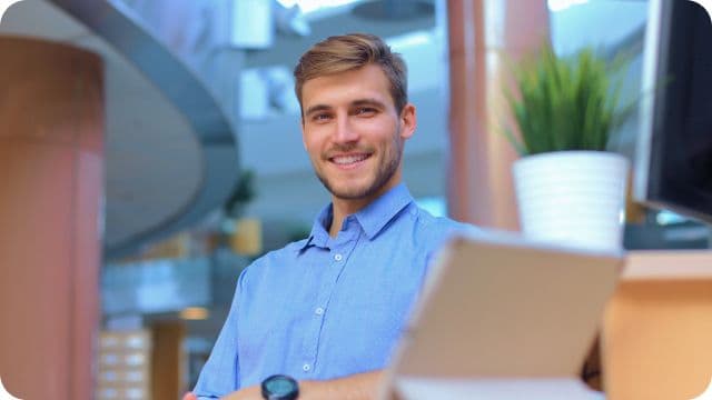 jovem gestor de empresa