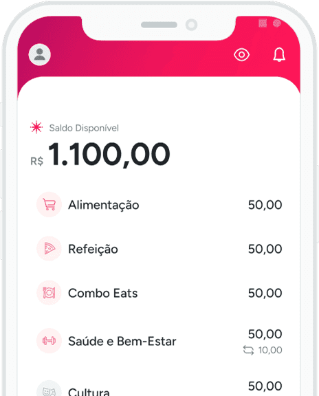 Tela do aplicativo de celular IOB Benefícios para colaboradores